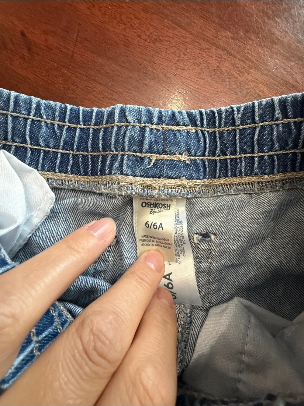 OshKosh B'gosh Light Blue Denim Patchwork Kids Shorts